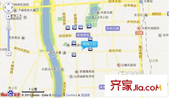 熙苑小區(qū)交通圖太原  