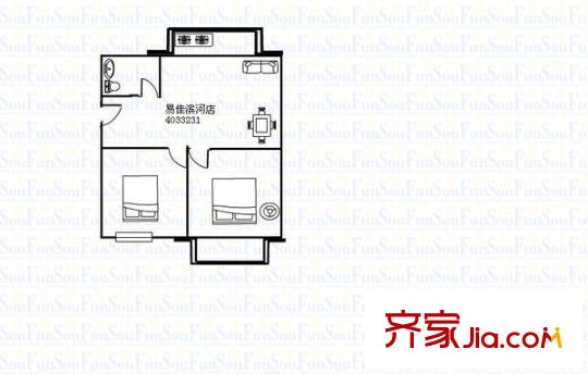 太化水廠小區(qū) 2室 戶型圖