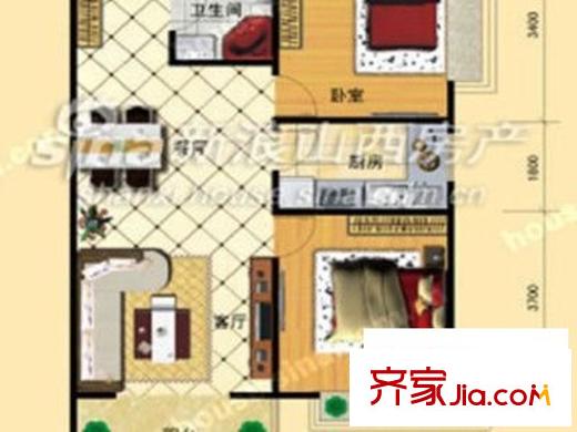 浦東雅典 2室 戶型圖