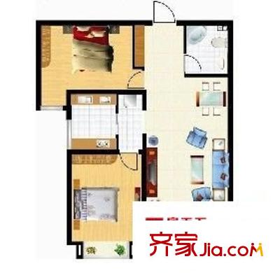 浦東雅典 2室 戶型圖