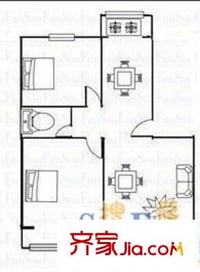 開元北小區(qū) 3室 戶型圖