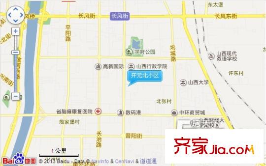 開元北小區(qū)交通圖太原  