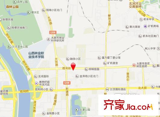 勝利街物資局宿舍交通圖太原  