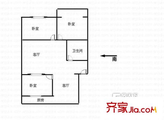 太原 省直黨校宿舍 戶型圖