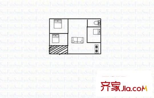 飛云花園 3室 戶型圖