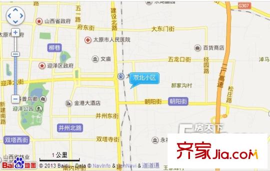 雙北小區(qū)交通圖太原  