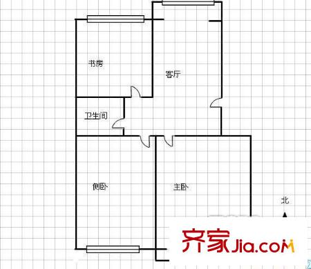 省直黨校宿舍戶型圖2 2室
