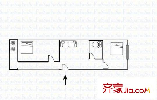 濱汾苑 2室 戶型圖