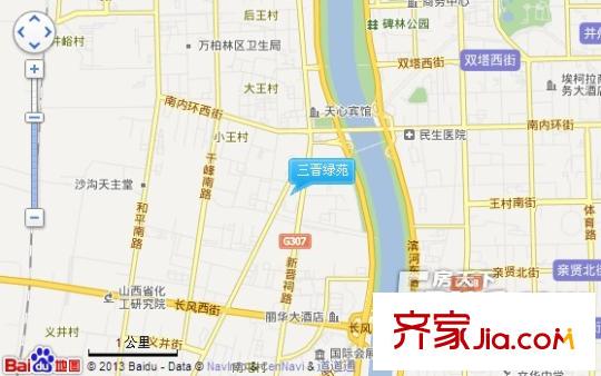 三晉綠苑交通圖太原  