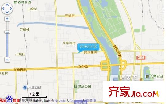 興華北小區(qū)交通圖太原  