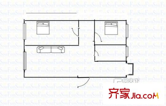 太原 千峰南路農(nóng)行宿舍 戶型圖
