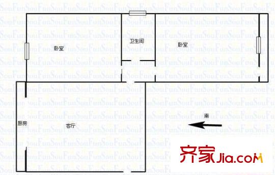 太原 馬道坡鐵路宿舍 戶型圖