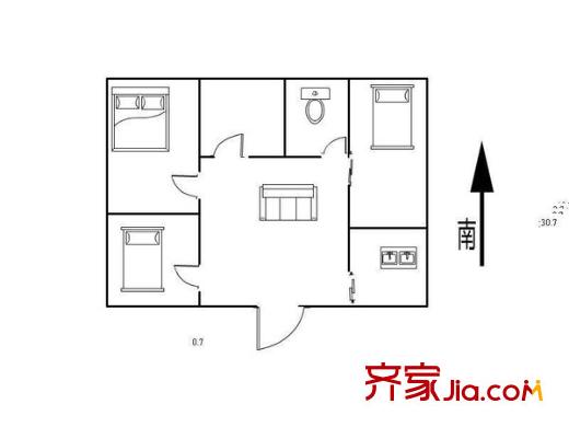 辰憬家園 2室 戶型圖