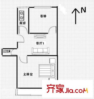 金郡小區(qū) 2室 戶型圖