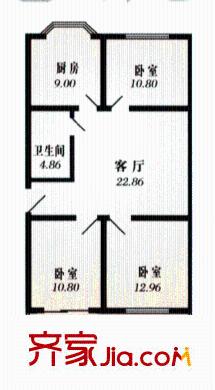 橋東小區(qū) 4室 戶型圖