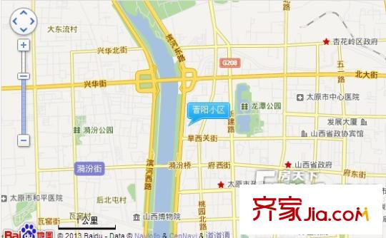 晉陽小區(qū)交通圖太原  