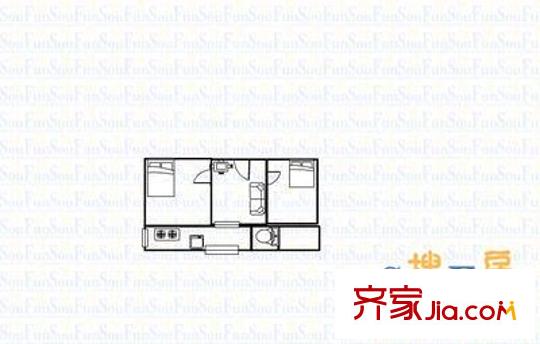 鴻峰東花園 2室 戶型圖