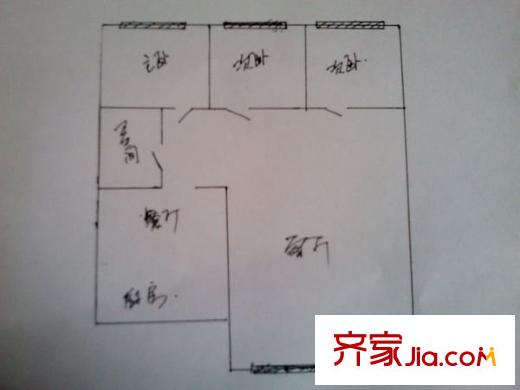 陽光銀座 3室 戶型圖