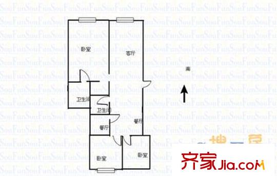 嘉苑小區(qū) 3室 戶型圖