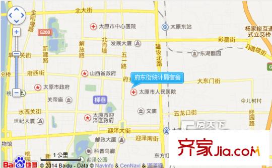 府東街統(tǒng)計局宿舍交通圖太原  