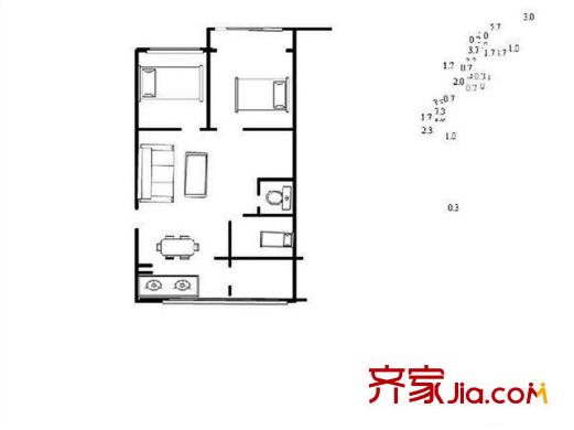 南內(nèi)環(huán)陽光小區(qū) 3室 戶型圖