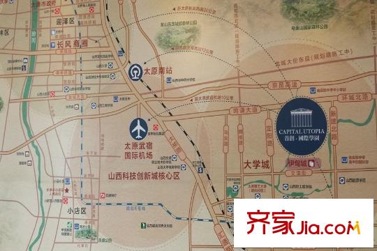 首創(chuàng)?國(guó)際學(xué)園區(qū)位圖
