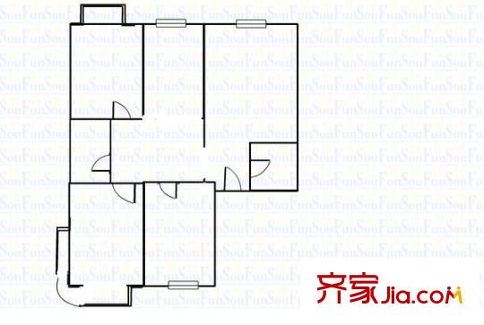 云水假日小區(qū) 4室 戶型圖