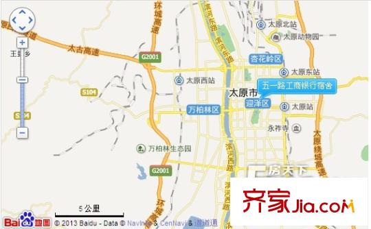 五一路工商銀行宿舍交通圖太原  