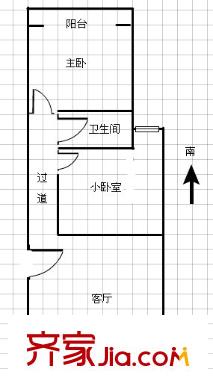 勝景天地戶型圖98平米南北1-4單元 2室