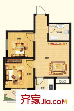 陽光里二期戶型1 2室1廳1衛(wèi)1廚