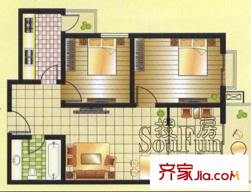 宏盛花園 戶型圖