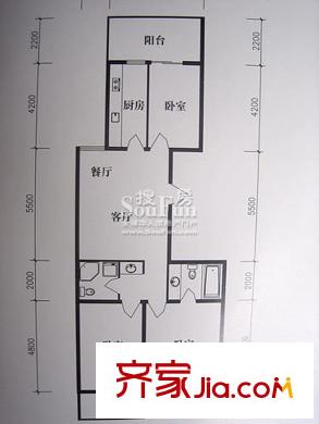 厚德祥遠(yuǎn)見戶型圖三室兩廳兩衛(wèi) 3室2廳2衛(wèi)1廚