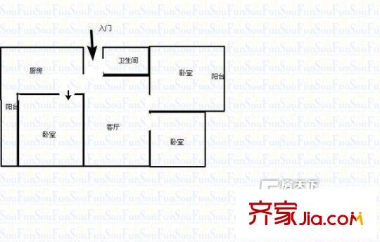 公安局宿舍戶型圖2 3室
