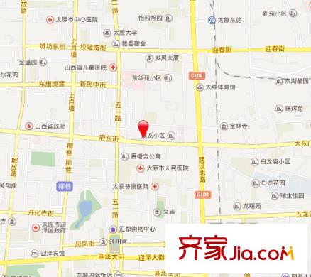 府東街中行宿舍交通圖太原  