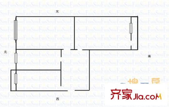 二機(jī)宿舍 2室 戶型圖