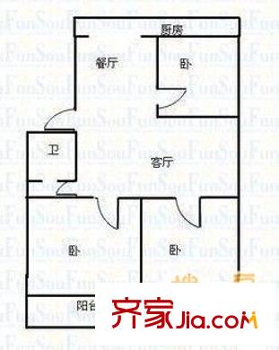 東杏苑 2室 戶型圖