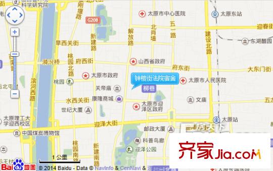 鐘樓街法院宿舍交通圖太原  