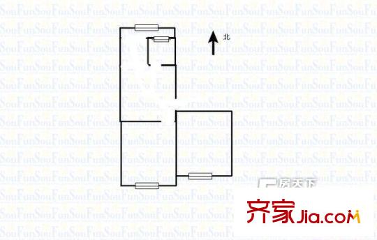 五一路山紡宿舍 戶型圖1