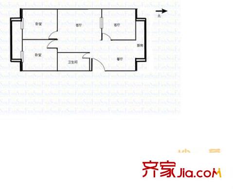 曙光苑小區(qū) 4室 戶型圖