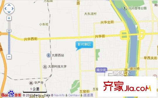 彭村新區(qū)交通圖太原  