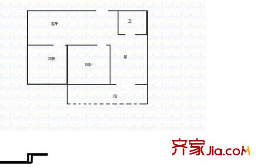 彭村新區(qū) 2室 戶型圖