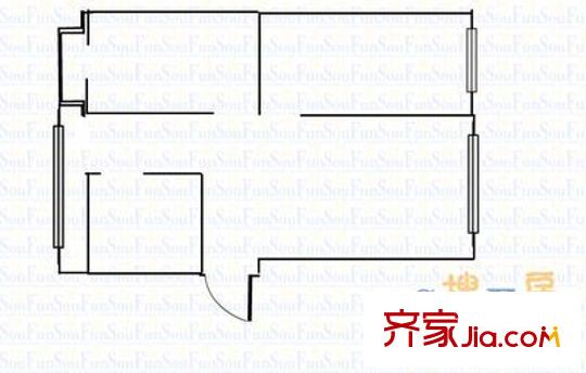彭村新區(qū) 2室 戶型圖
