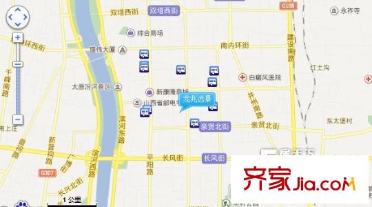 龍兆遠(yuǎn)景交通圖太原  