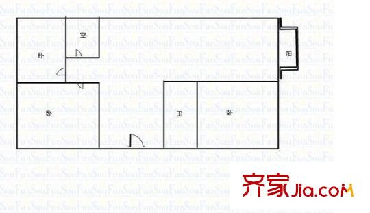 核七院 3室 戶型圖