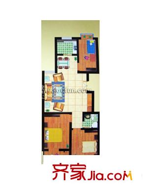 西岸3室2廳1廚1衛(wèi)112.70平米 3室2廳1衛(wèi)1廚