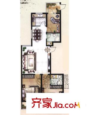 西岸C-戶型 3室2廳2衛(wèi)1廚