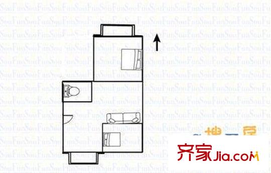 二二九隊(duì)小區(qū) 2室 戶型圖
