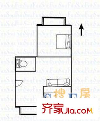 二二九隊(duì)小區(qū) 2室 戶型圖
