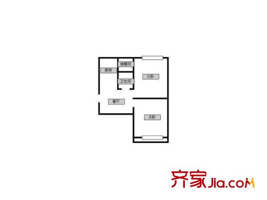 太原 二二九隊(duì)小區(qū) 戶(hù)型圖2室2廳1廚1衛(wèi)