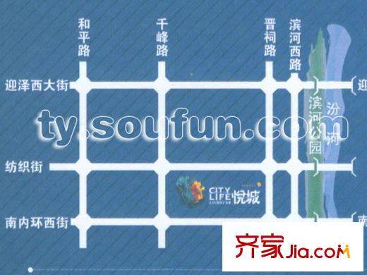 晉煤悅城區(qū)位圖